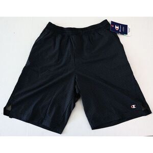 Champion 5707P 586551 Men's Sz S Dark Mini Grid Black/Titanium 9" Sports Shorts